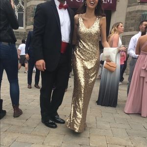 Gold sequin maxi dress